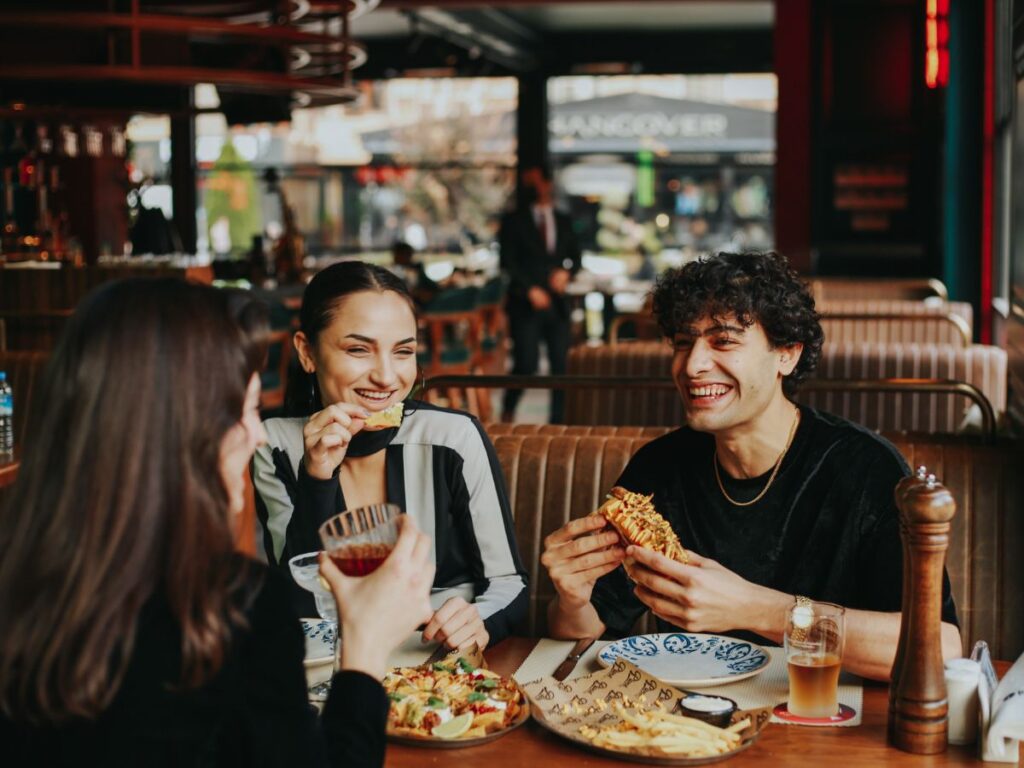 Group of cousins having lunch together at Fitzrovia