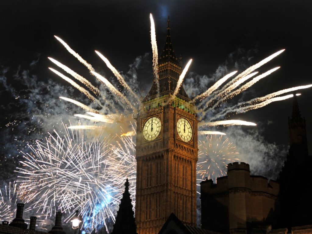 fireworks at central london