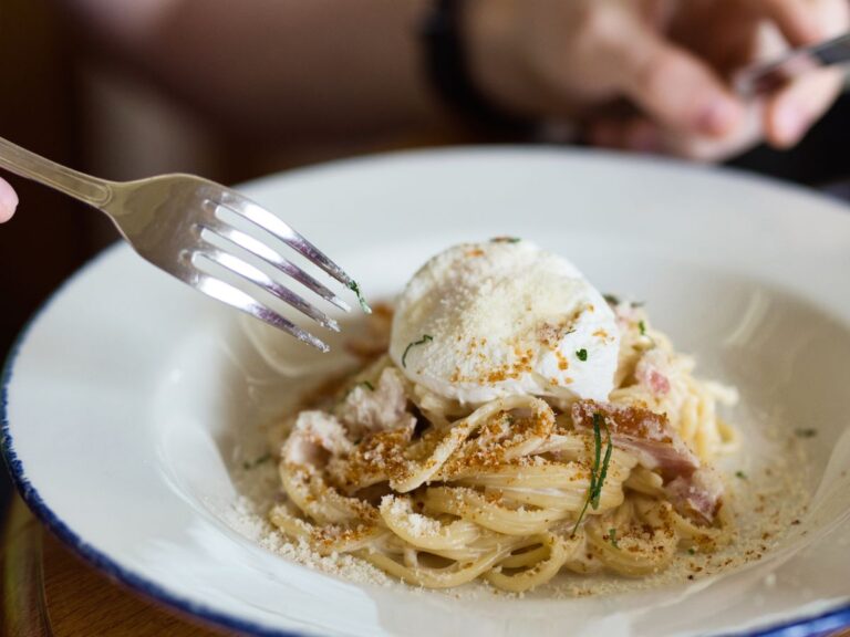 pasta dining at restaurant
